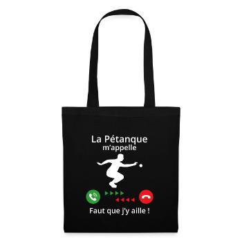 la pétanque m'appelle - Sac en tissu - noir - Devant