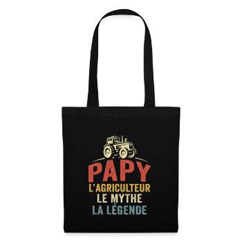 papy l'agriculteur le mayth la légende - Sac en tissu - noir - Devant