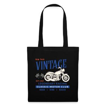 Moto Vintage Classic Motor Club Design - Sac en tissu - noir - Devant