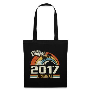 Vintage 2017 Vintage Rétro Cadeau Anniversaire - Sac en tissu - noir - Devant