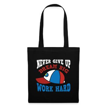 Ne jamais abandonner la motivation du travail acharné - Sac en tissu - noir - Devant
