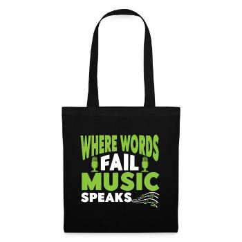 Musician Music Rhythm Clef - Tote Bag - black - Front