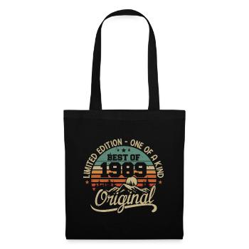 Vintage 1989 Légende - Rétro Cadeau D’anniversaire - Sac en tissu - noir - Devant