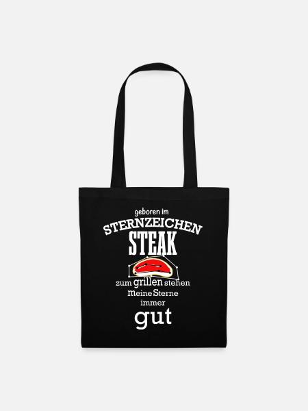 Sternzeichen Steak - Stoffbeutel - Schwarz