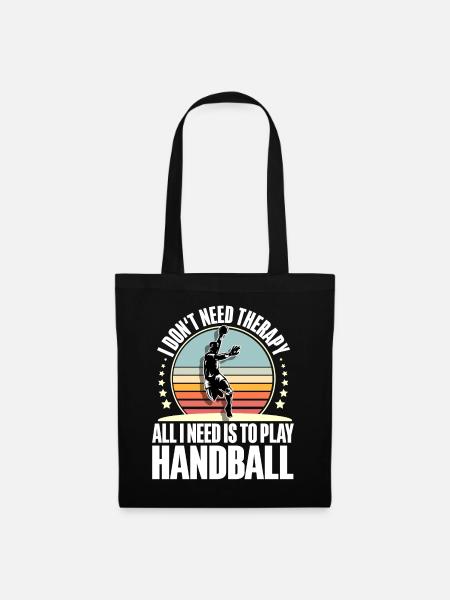 Handball Handballer - Stoffbeutel - Schwarz