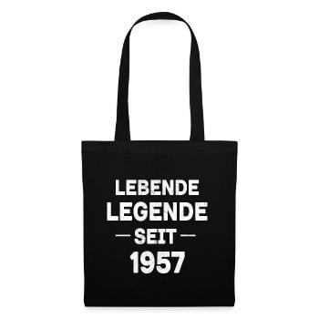 Lebende Legende seit 1957 - Stoffbeutel - Schwarz - Vorne