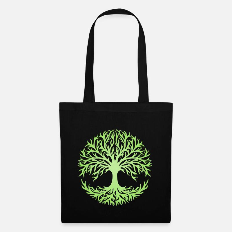 Baum des Leben, Yggdrasil, Keltisches Symbol - Stoffbeutel - Schwarz
