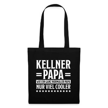 Kellner Lustige Spruch Service Restaurant Geschenk - Stoffbeutel - Schwarz - Vorne