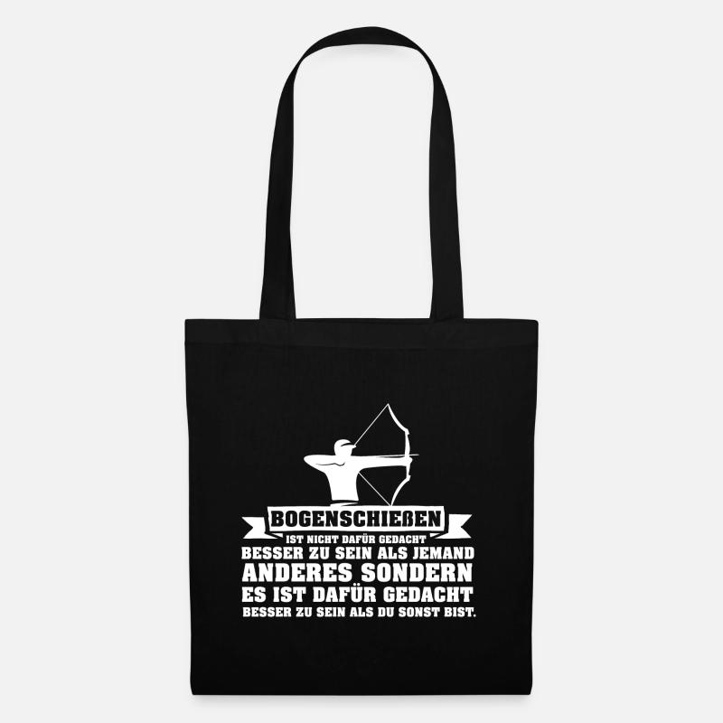 Bogenschießen ist anders Geschenk Bogenschütze - Stoffbeutel - Schwarz