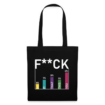 Fuck statistiques - Sac en tissu - noir - Devant