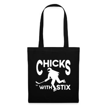 Ice Hockey Skates Puck Hockey Women - Tote Bag - black - Front