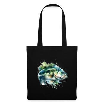 Bass Fish - Tote Bag - black - Front