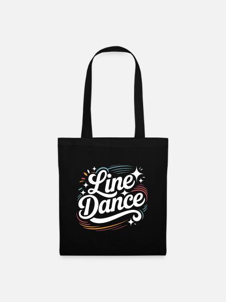 Line Dance mein Hobby - meine Passion - mein Ding - Stoffbeutel - Schwarz