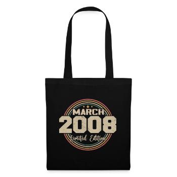 Awesome Since March 2008 Birthday 2008 Gift - Tote Bag - black - Front