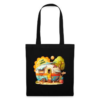 Le camping est amusant - Sac en tissu - noir - Devant