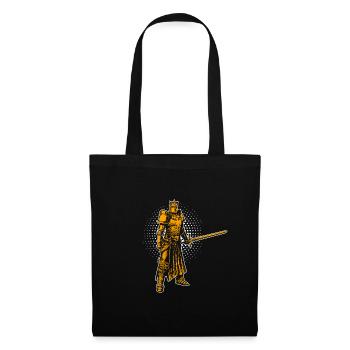 Chevalier moyen age - Sac en tissu - noir - Devant