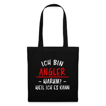 Angler Fisch Hobby Angeln Fische Fun Meer Geschenk - Stoffbeutel - Schwarz - Vorne