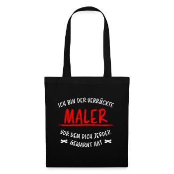 Maler Lustiger Spruch Meister Lackierer Geschenk - Stoffbeutel - Schwarz - Vorne