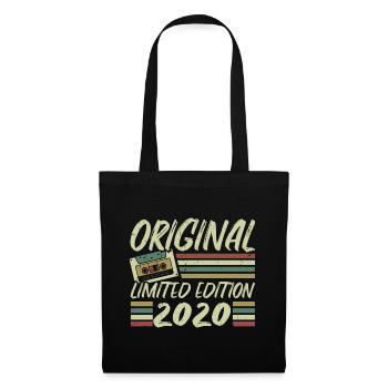 Jahrgang 2020 Retro Geburtstagsgeschenk 2020 - Stoffbeutel - Schwarz - Vorne