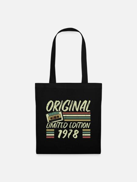 Jahrgang 1978 Retro 1978 Geburtstagsgeschenk - Stoffbeutel - Schwarz