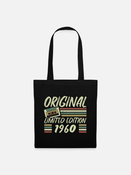 Vintage, 1960er Jahre, Retro, 1960er Jahre, Geburtstagsgeschenk - Stoffbeutel - Schwarz
