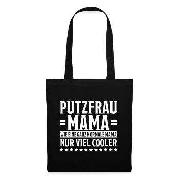 Putzfrau Haushalt Spruch Reinigungskraft Geschenk - Stoffbeutel - Schwarz - Vorne