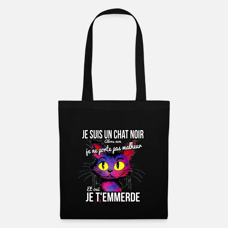 Chat noir - Sac en tissu - noir