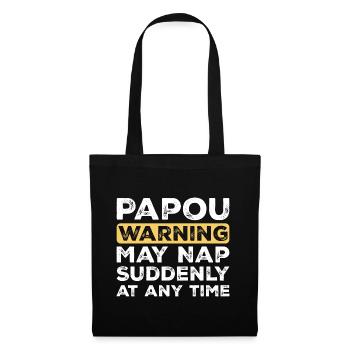 Funny Papou Grandpa On Father's Day Gift - Tote Bag - black - Front
