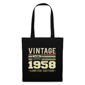 Vintage 1958 Retro 1958 Birthday Gift - Tote Bag - black - Front