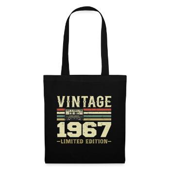 Jahrgang 1967 Retro 1967 Geburtstagsgeschenk - Stoffbeutel - Schwarz - Vorne