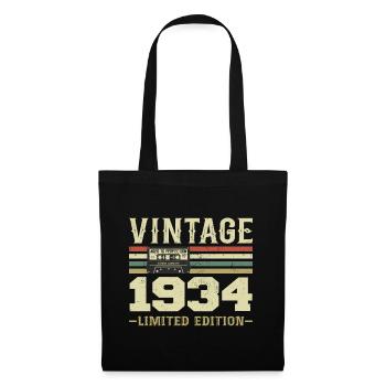 Vintage 1934 Rétro Cadeau D’anniversaire 1934 - Sac en tissu - noir - Devant