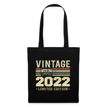 Vintage 2022 Rétro Cadeau D’anniversaire 2022 - Sac en tissu - noir - Devant