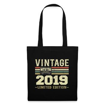 Vintage 2019 Rétro Cadeau D’anniversaire 2019 - Sac en tissu - noir - Devant