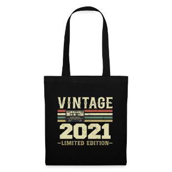 Vintage 2021 Rétro Cadeau D’anniversaire 2021 - Sac en tissu - noir - Devant