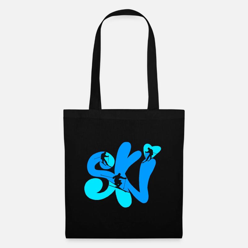 ski - Stoffbeutel - Schwarz