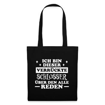 Schlosser Beruf Lustiger Spruch Schlosser Geschenk - Stoffbeutel - Schwarz - Vorne