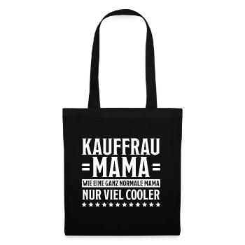 Kauffrau Spruch Verkäuferin Fun Kauffrau Geschenk - Stoffbeutel - Schwarz - Vorne
