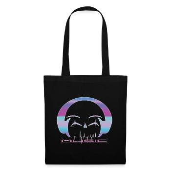 Colorful Music Headphones - Tote Bag - black - Front