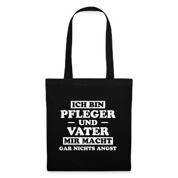 Pfleger Spruch Altenpfleger Witz Pfleger Geschenk - Stoffbeutel - Schwarz - Vorne