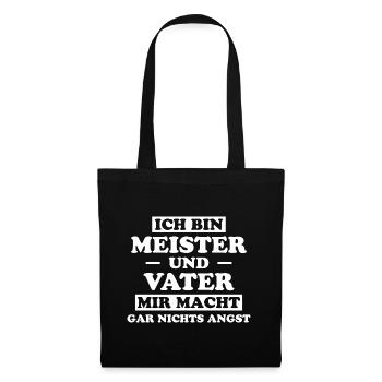 Meister Prüfung Lustiger Spruch Meister Geschenk - Stoffbeutel - Schwarz - Vorne