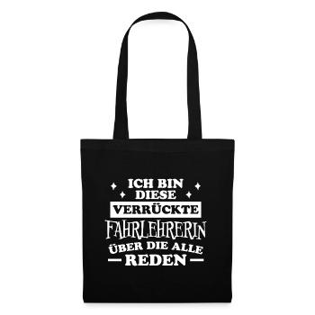 Fahrlehrerin Fahrschule Fun Fahrlehrerin Geschenk - Stoffbeutel - Schwarz - Vorne