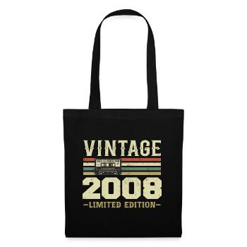 Vintage 2008 Retro Birthday Gift 2008 - Tote Bag - black - Front