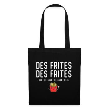 Des Frites Des Frites des Drites - Sac en tissu - noir - Devant