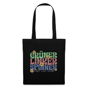 gruener linker spinner - Stoffbeutel - Schwarz - Vorne