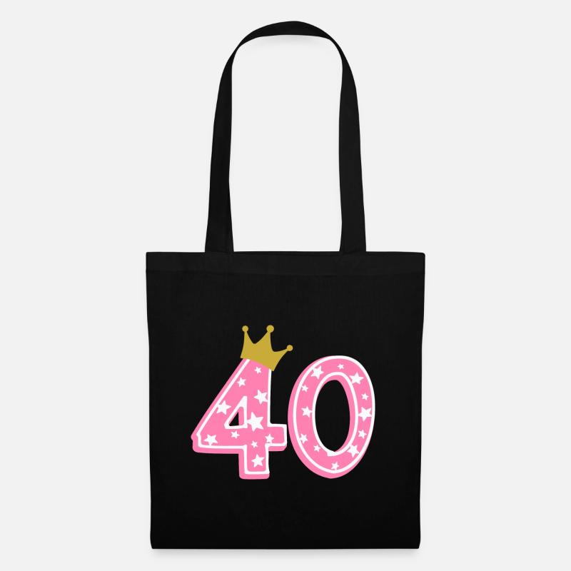 40 Krone 40e anniversaire 40 ans - Sac en tissu - noir