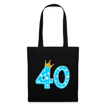 40 Krone 40th birthday 40 years - Tote Bag - black - Front
