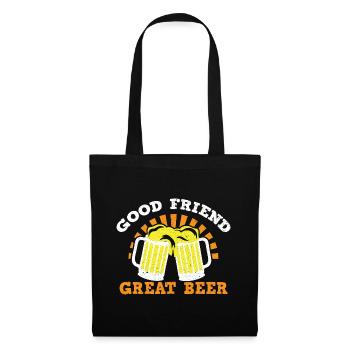 Beer Beer Drinker Party Pub Alcohol - Tote Bag - black - Front