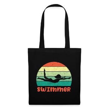 Swimmers Swimming 50 meters lane - Tote Bag - black - Front