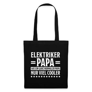 Elektriker Lustiger Spruch Elektriker Geschenk - Stoffbeutel - Schwarz - Vorne