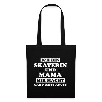 Skaterin Lustiger Spruch Skating Skaterin Geschenk - Stoffbeutel - Schwarz - Vorne
